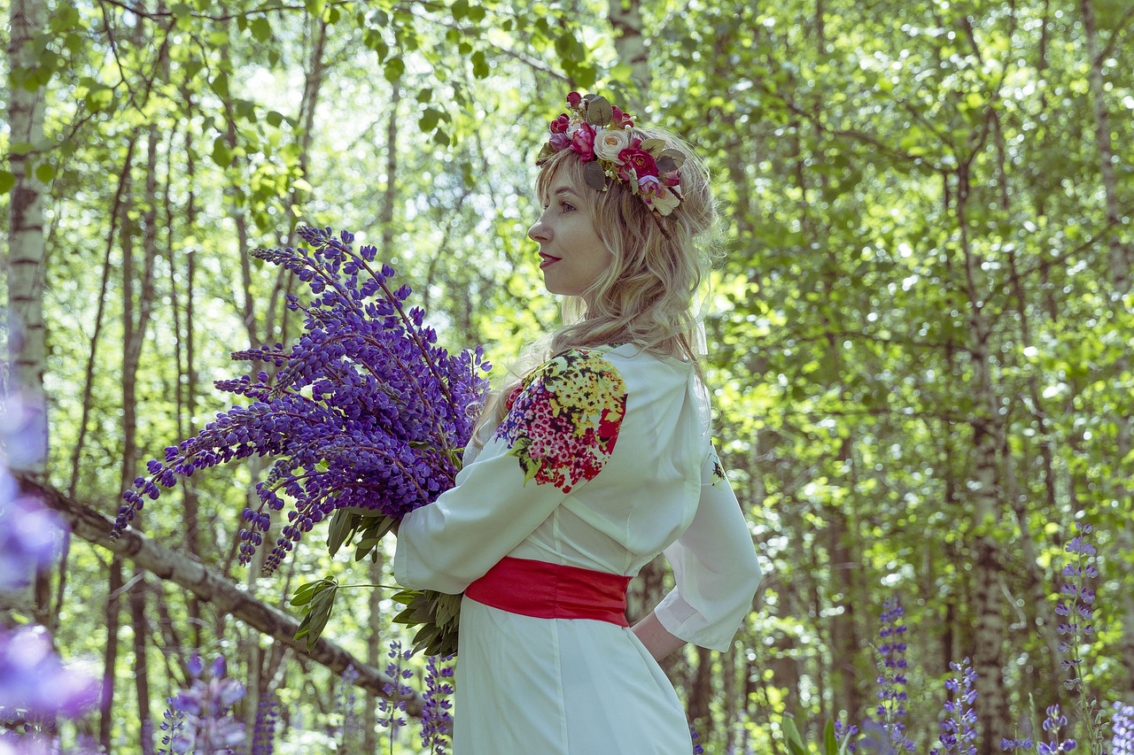 russian, russian folk costume, beautiful flowers, folklore, costume, tradition, folk, ethnic, national, russia, russians, russian girl, russian woman, traditions, traditional culture, bouquet, flower background, lupins, flower, flower wallpaper, nature, birch, russian, russian, russian, folk, russian girl, russian girl, russian girl, russian girl, russian girl, russian woman, russian woman, lupins, birch