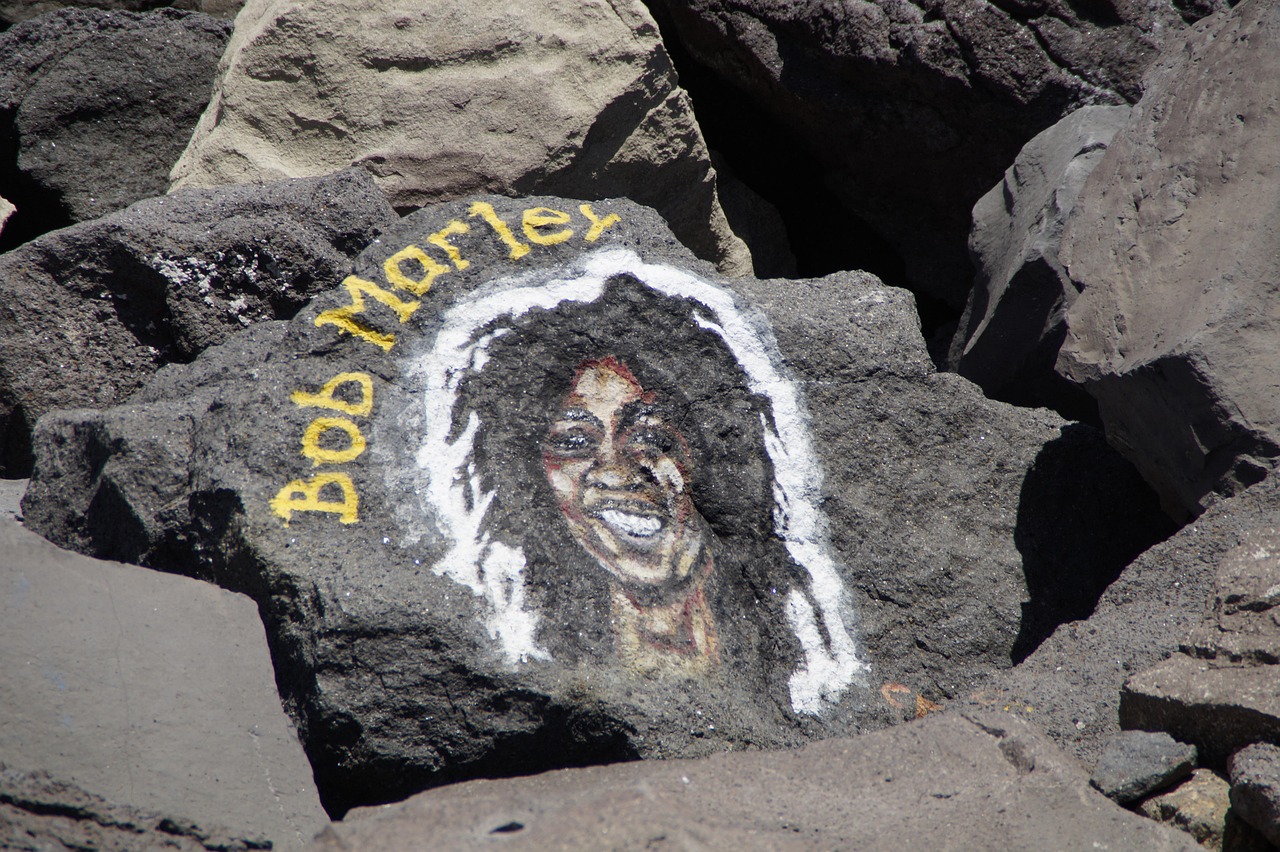 stones, santa cruz, musician, composer, tenerife, idea, artist, famous, stars, painted, bank stones, person, man, artwork, artistic, face, head, picture, painting, portrait, bob marley, reggae, marley, bob marley, bob marley, bob marley, bob marley, bob marley, reggae